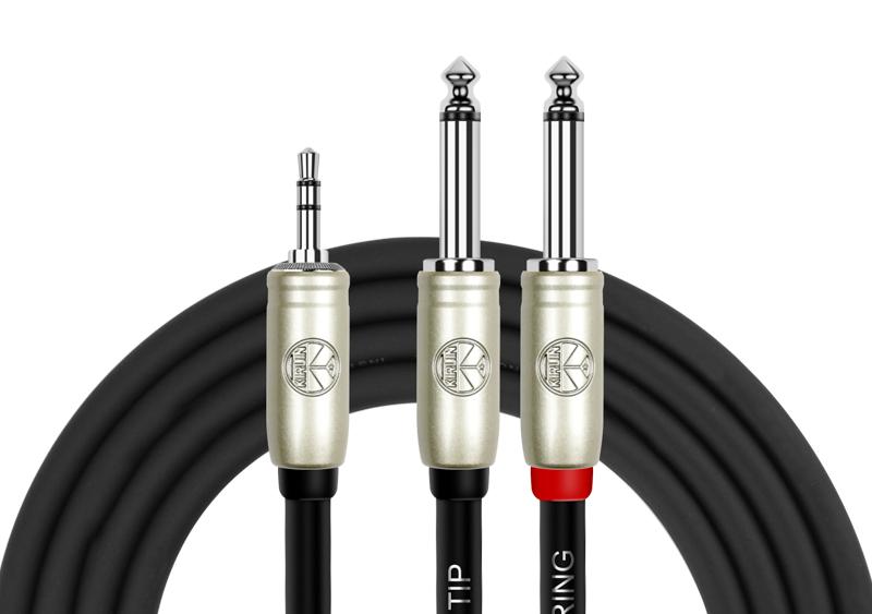 Kirlin Y-362PR, 1/8" Stereo - 2x 1/4" Mono Y-Patch Cable