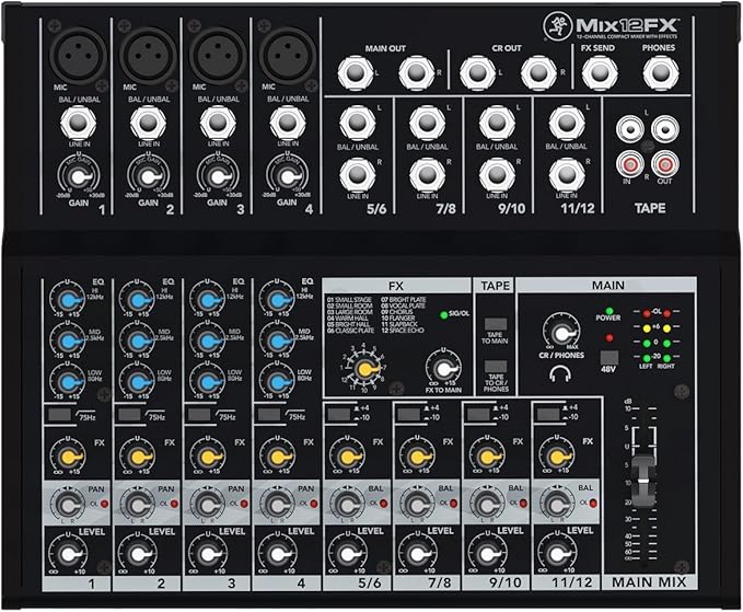 Mackie Mix12FX 12-channel Compact Mixer with Effects