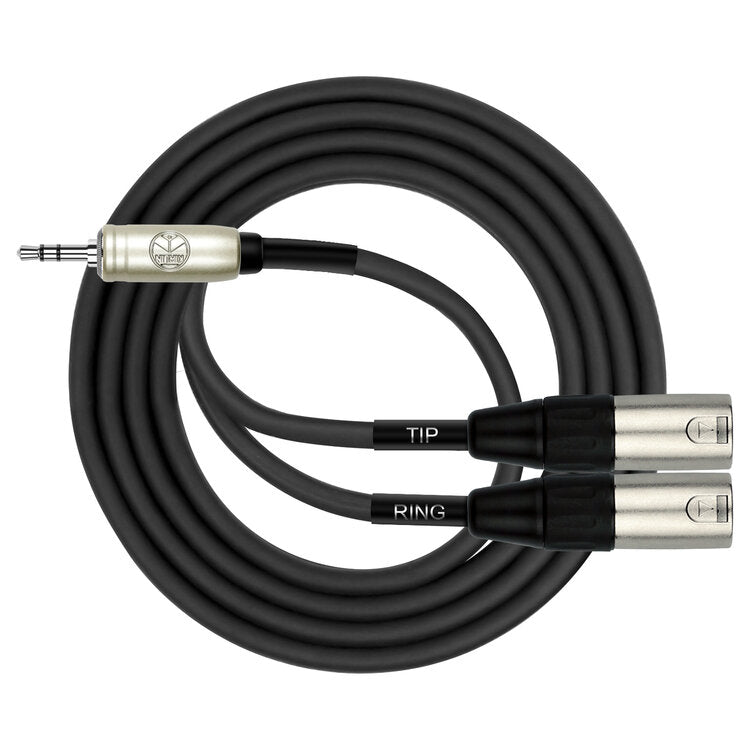 Kirlin Y-370PR, 1/8" Stereo - 2x XLR Male Y-Patch Cable