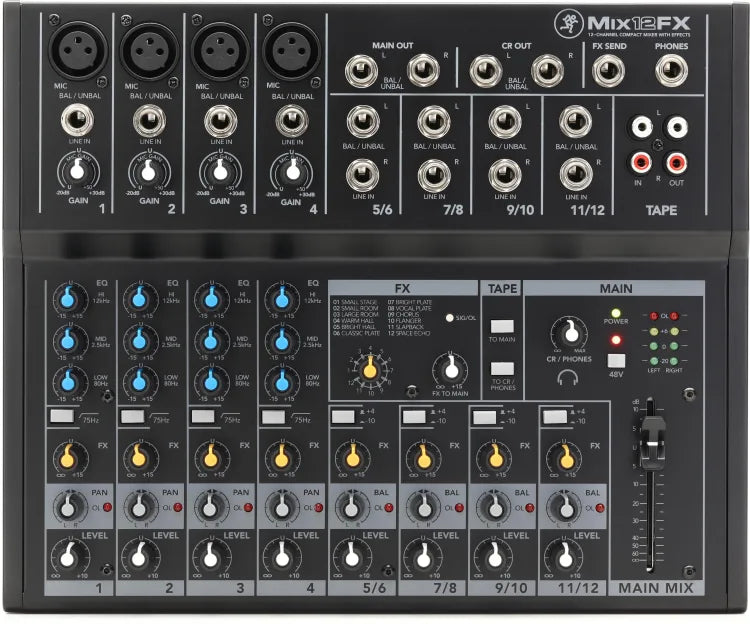 Mackie Mix12FX 12-channel Compact Mixer with Effects