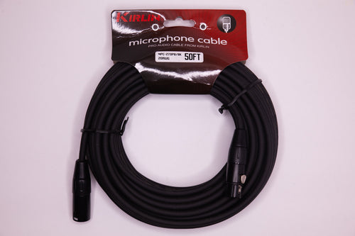 Kirlin  50 foot XLR to XLR Microphone Cable Black PVC Jacket Cable MPC-270-50/BK - 50 feet -